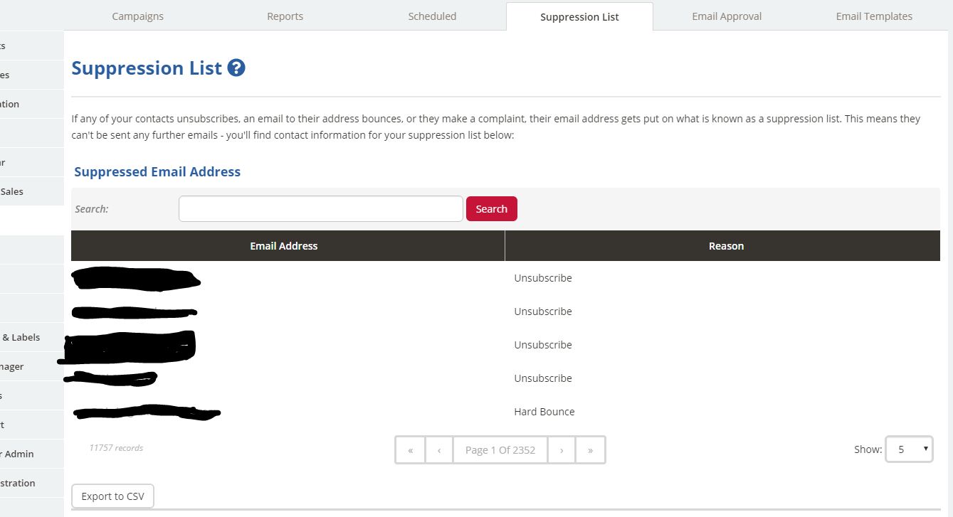 How to export your suppression list Getting Started InTouch